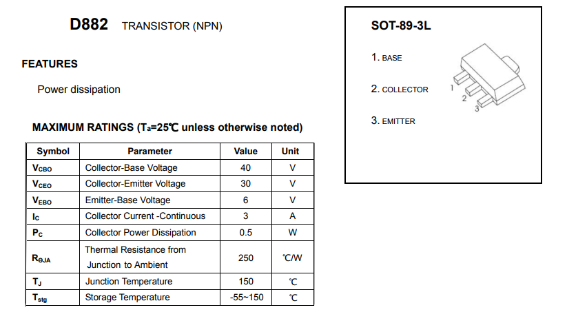 KTB688 -  Характеристики транзистора KTB688 Структура : PNP Напряжение коллектор-эмиттер Uкэо max : 120 В