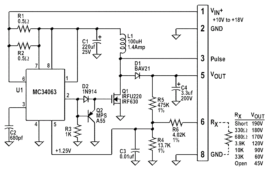 Схема dc-dc конвертора от 1,5 вольта