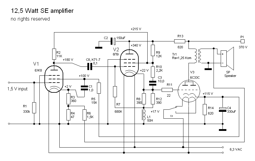 Схема лампового умзч дьеря плахтовича на пентодах 807, г-807 (60 вт)