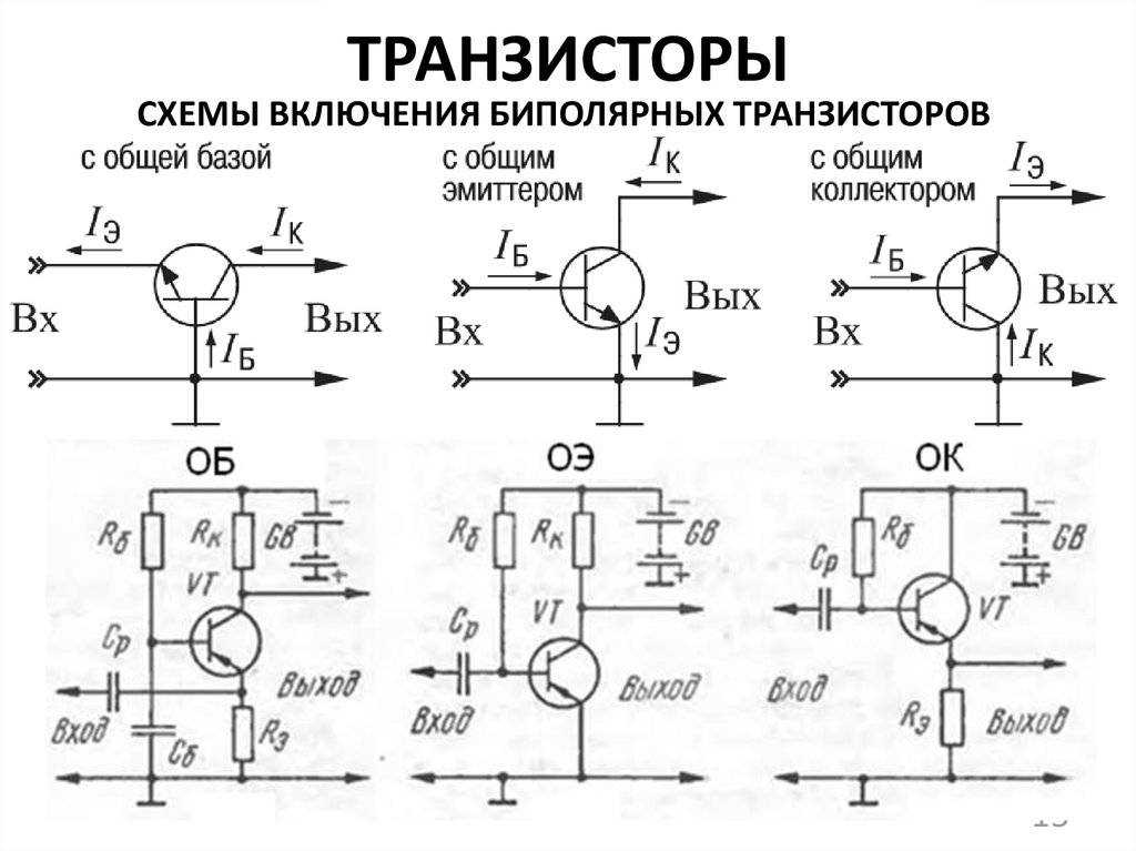 В зависимости от выполняемых в схеме функций транзисторы могут работать в трех режимах