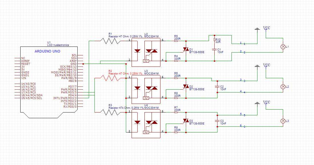 Управление тиристорами в схемах на микроконтроллере
