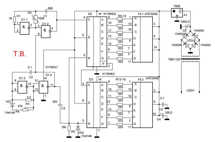Микросхема к561ие8. описание и схема включения