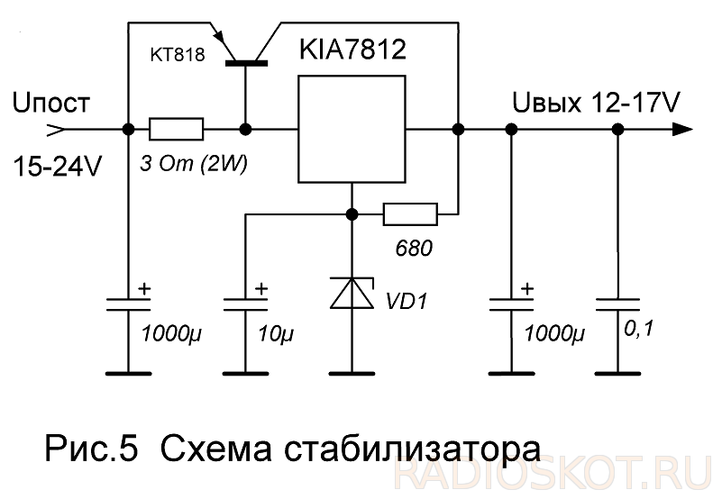 7812ст характеристики схема подключения