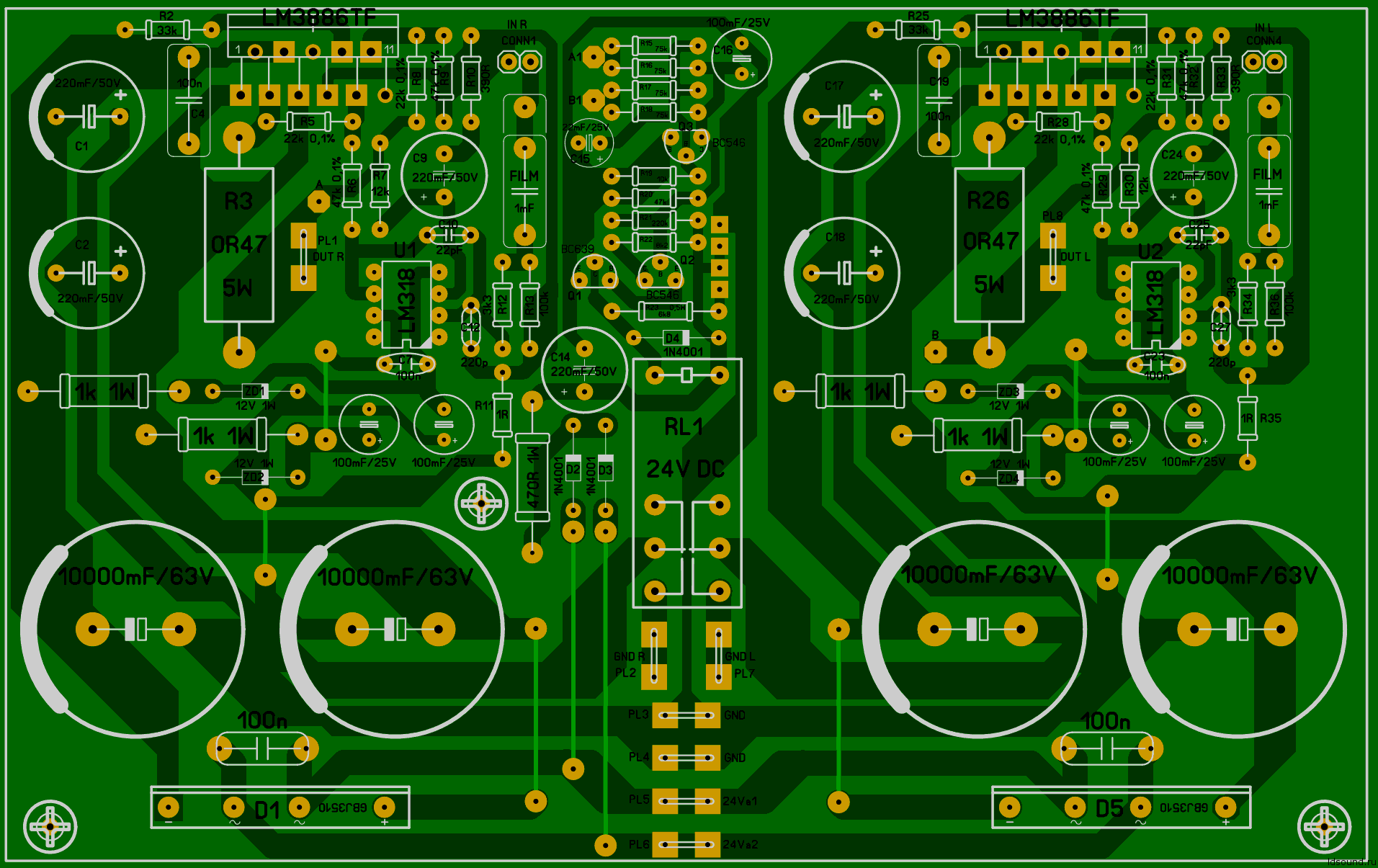 Lm3886 усилитель схема