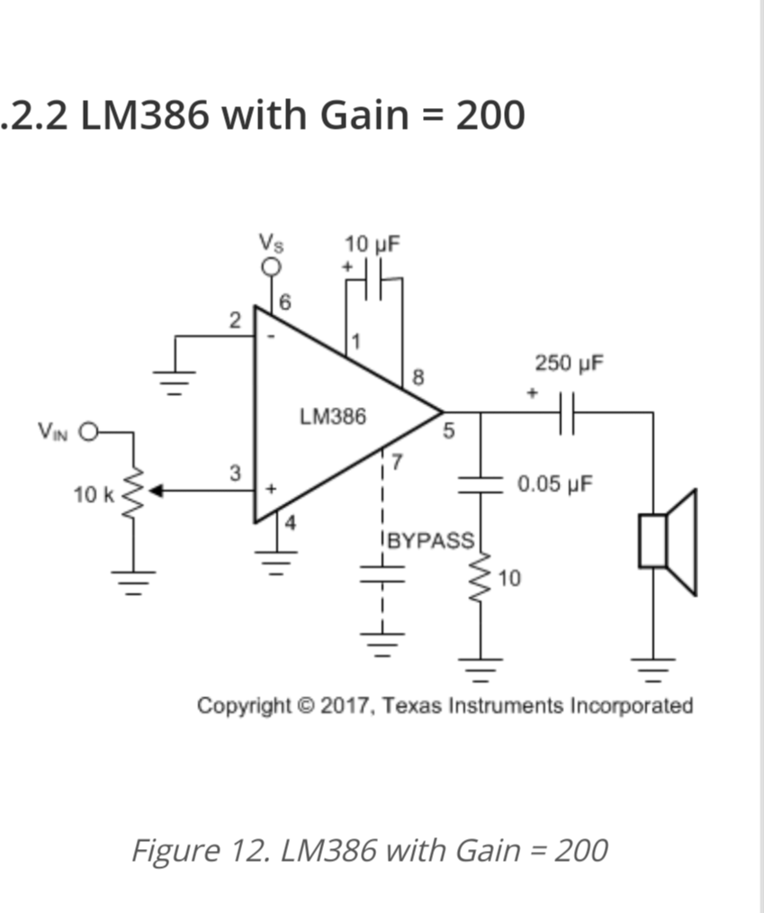 Схема акустического усилителя звука lm386