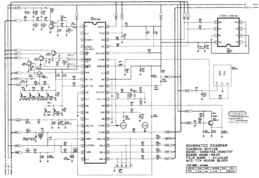 Принципиальная схема телевизора samsung cs21k3q