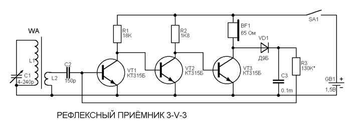 Схема транзисторного приемника