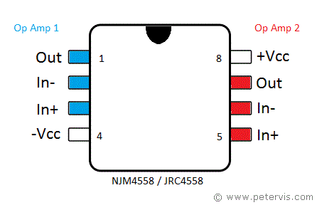 Микросхема jrc 4558d схема включения