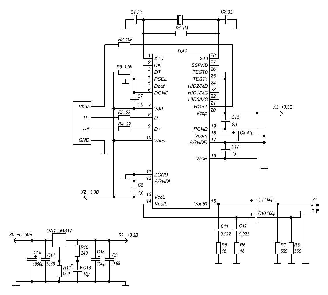 Pcm5121 схема включения