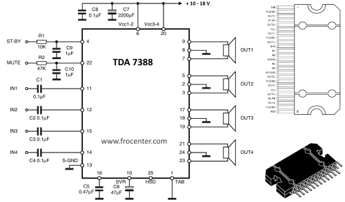 Микросхема tda7388. часть 1 – описание и характеристики
