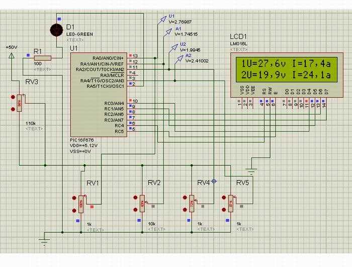 Вольтметр на pic16f676 своими руками схема