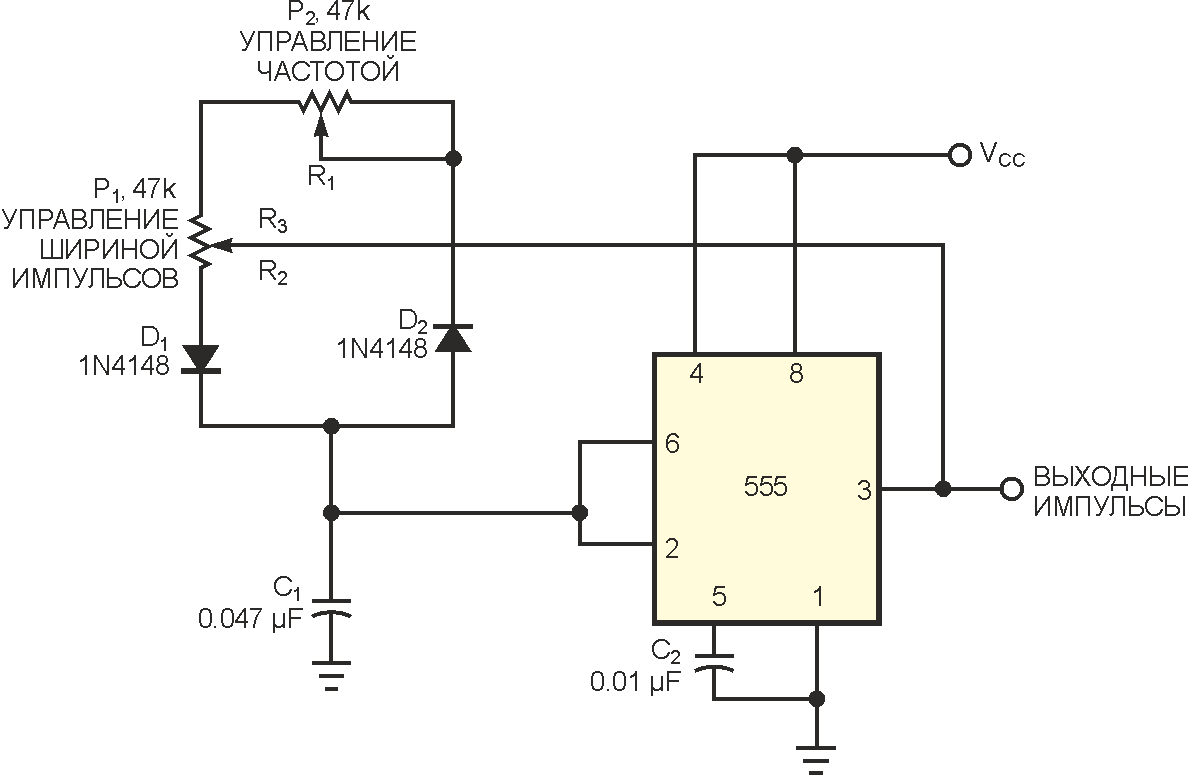 Применение таймера ne555. часть 2 — генератор прямоугольных импульсов на ne555