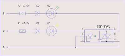 Индикатор фазы своими руками схема