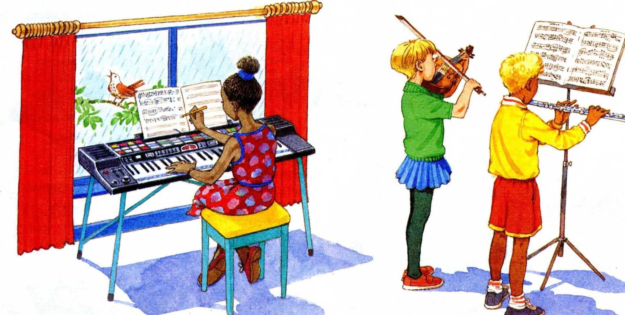 Учитель музыки иллюстрация