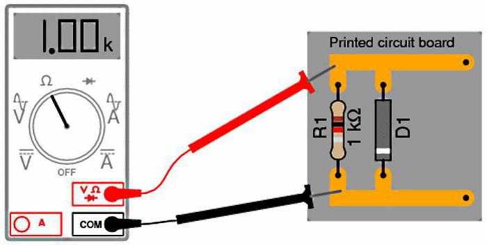 Проверка сопротивления резистора с помощью мультиметра