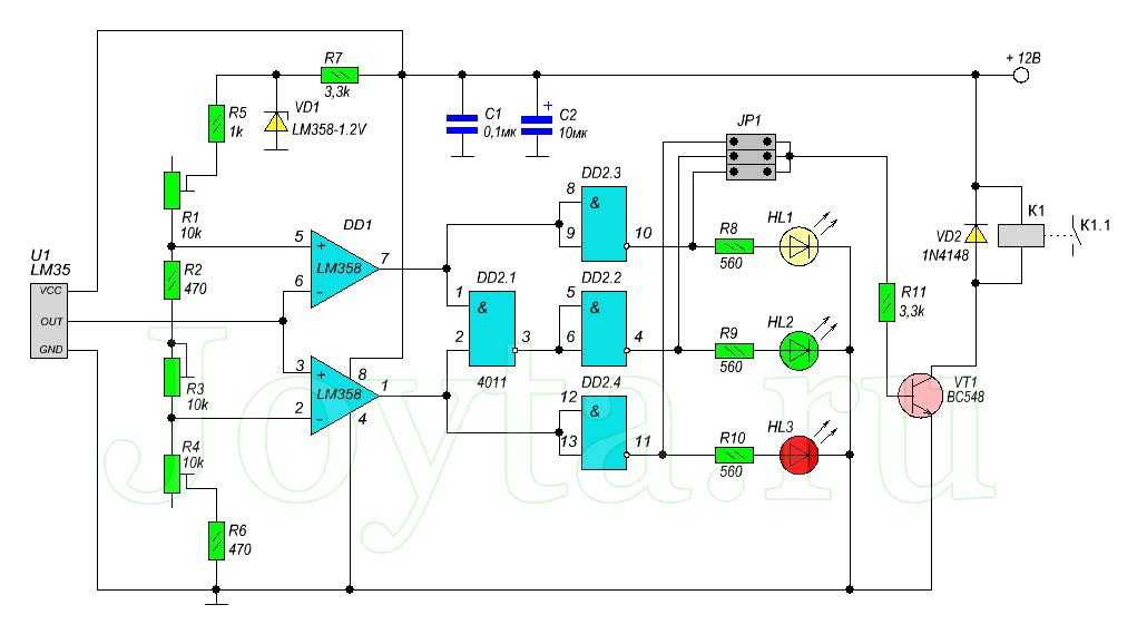 Простой электронный термостат для холодильника на lm35. схема и описание | joyta.ru