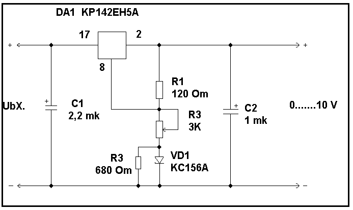 Стабилизатор напряжения крен8б схема подключения