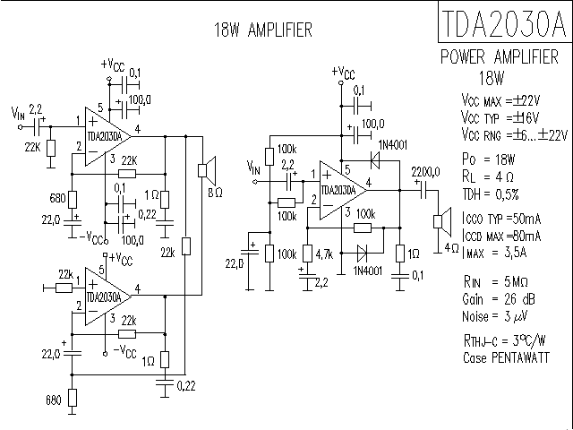 Микросхема усилитель tda2030
