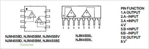 Микросхема jrc 4558d схема включения