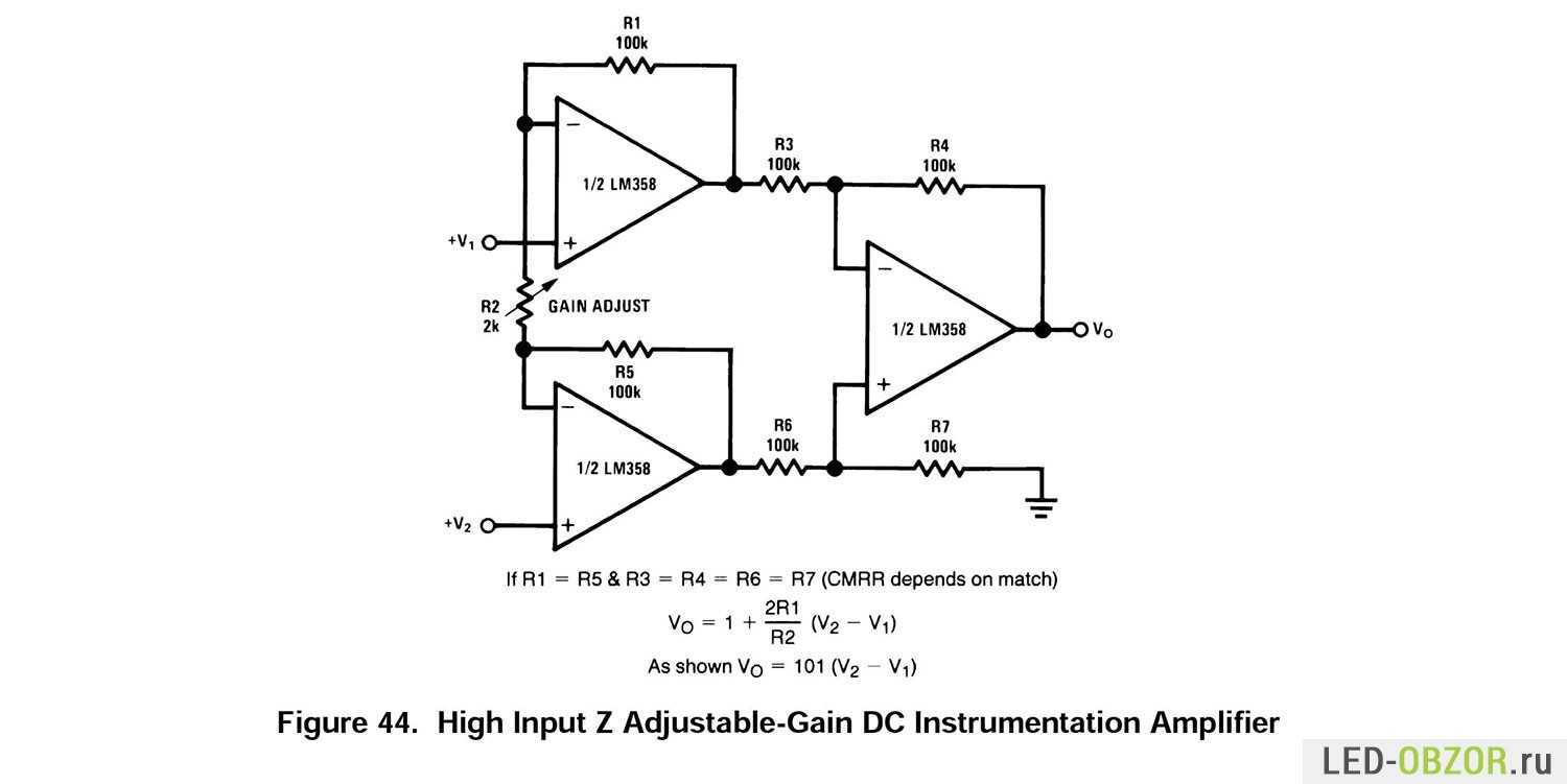 Lm358 схема усилителя