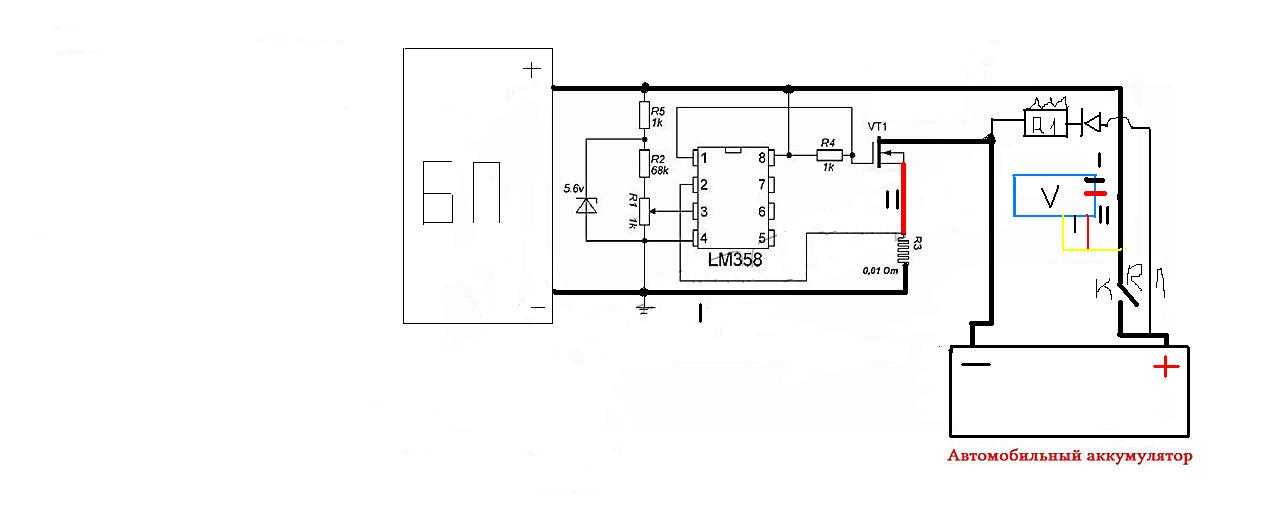 Схема амперметра на светодиодах (светодиодный индикатор тока)