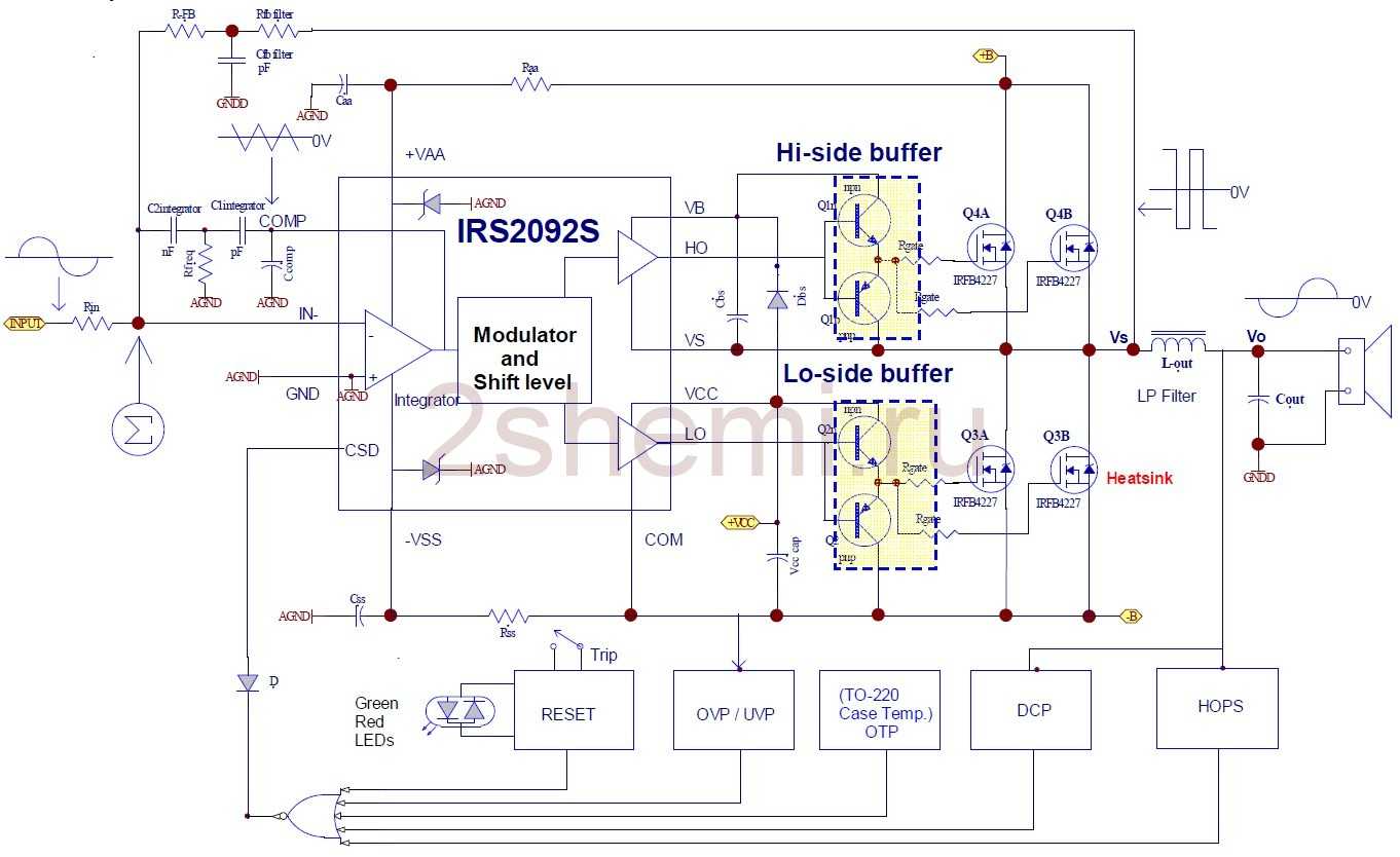 Irs2092s усилитель схема неисправности