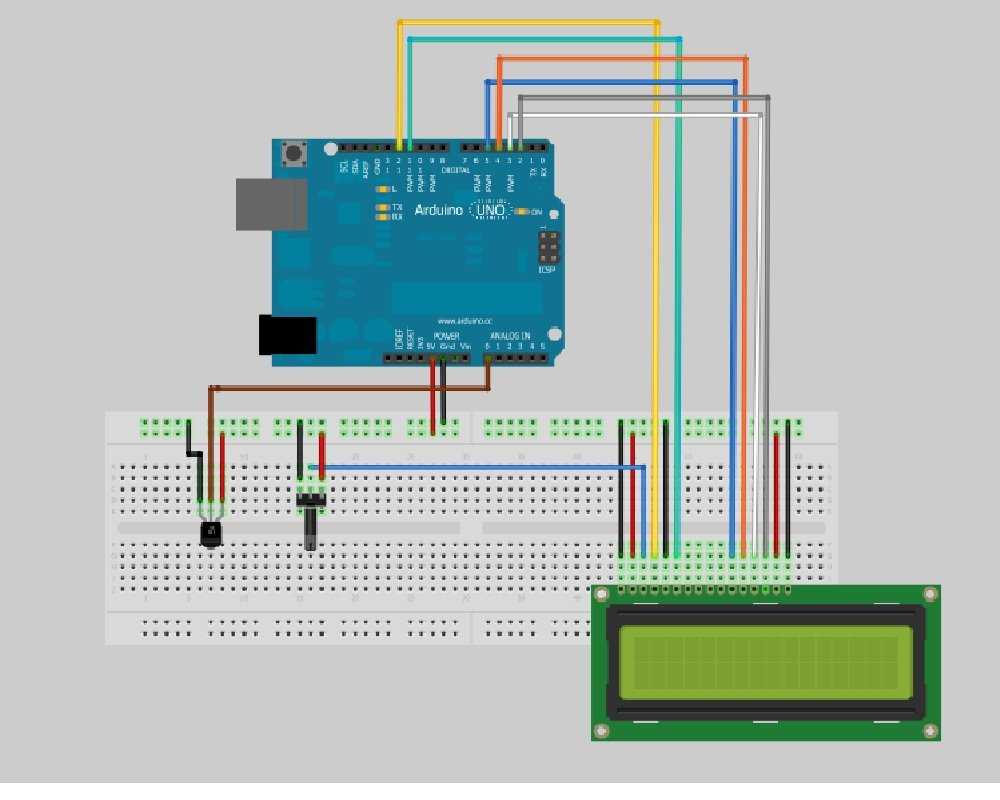 Подключение i2c dht12 к arduino/вывод на lcd hd44780 - micropi