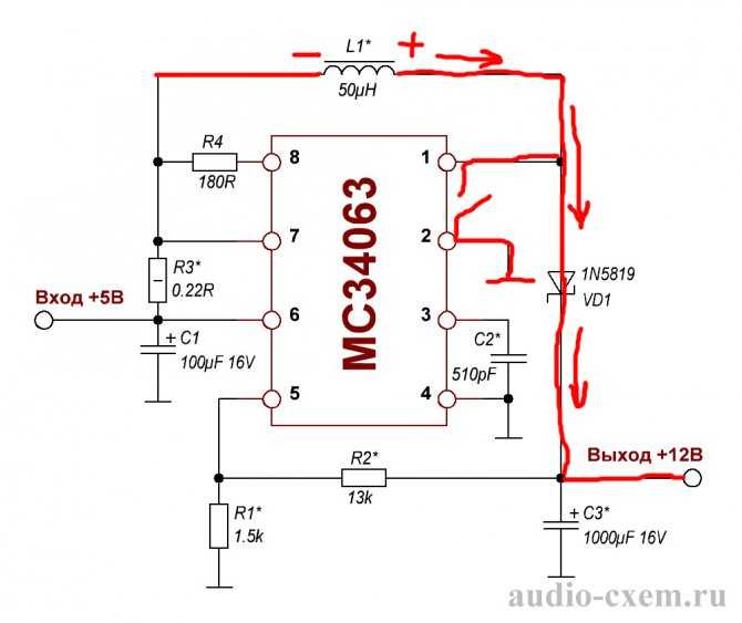 Mc34063a схема включения простые устройства • вэб-шпаргалка для интернет предпринимателей!