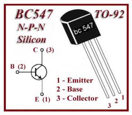 Bc547 схема включения