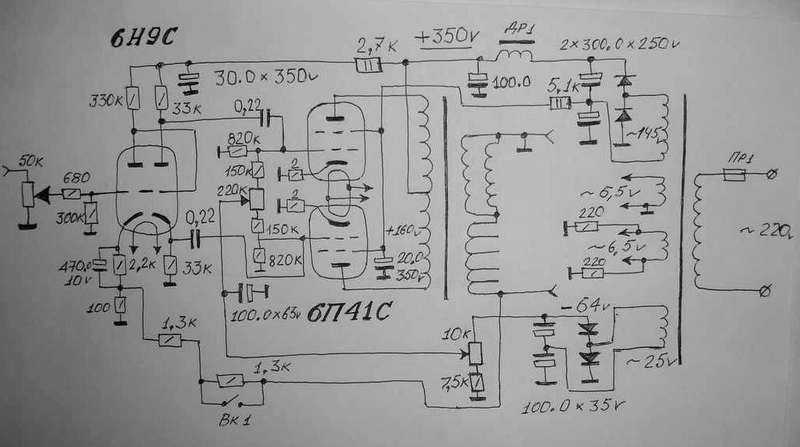Схема усилителя на 6п45с