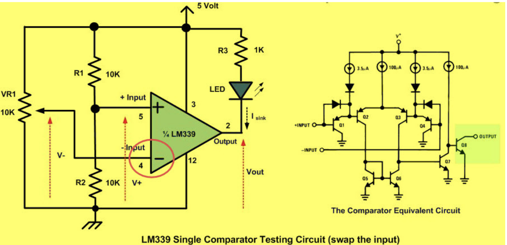 Lm358 схема компаратора